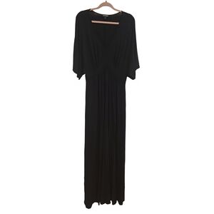 Express Black Maxi Dress • Flowy Soft Stretch • Size Large